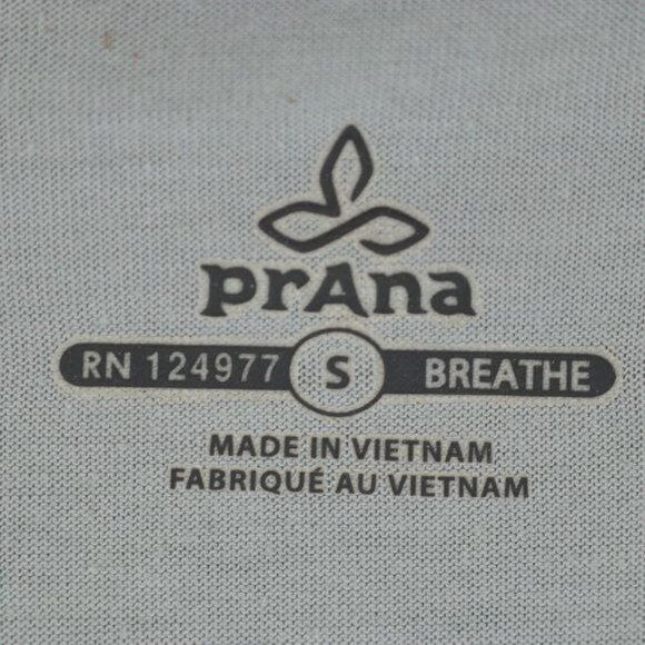 Prana Milo Men's Small Gray Striped Cotton Blend Hooded Long Sleeve Pocket Tee - Picture 7 of 8